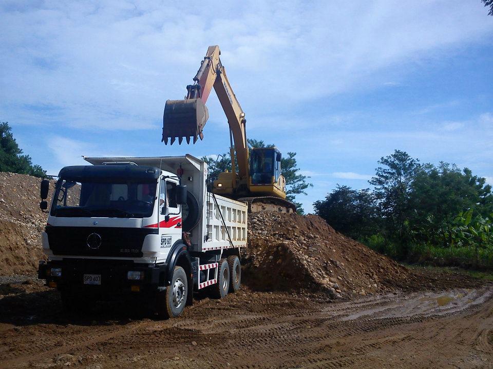 South asia customer place order of beiben 340 Hp engine dump trucks 