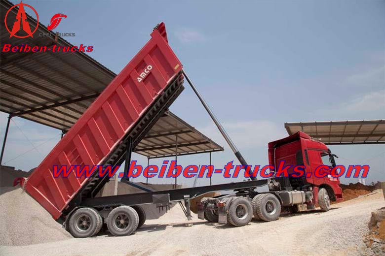 Lebanon customer order beiben V3 tractor trucks and tipper semitrailer 