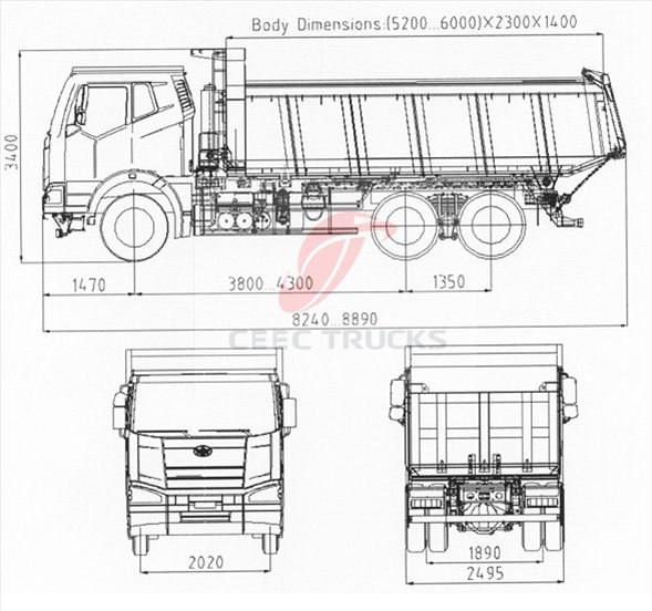 CHINA NORTH BENZ DUMP TRUCK 20TON BEIBEN HIGH QUALITY TIPPER