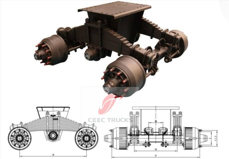 china 2 axle bogie suspension semitrailer manufacturer