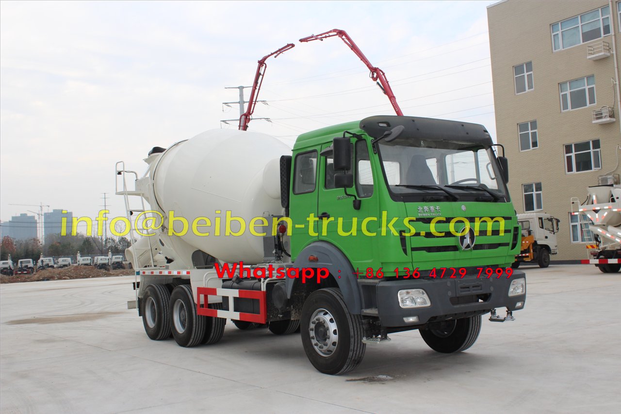 Using mercedes benz technology Beiben 10 wheel 5 cubic meters concrete truck 