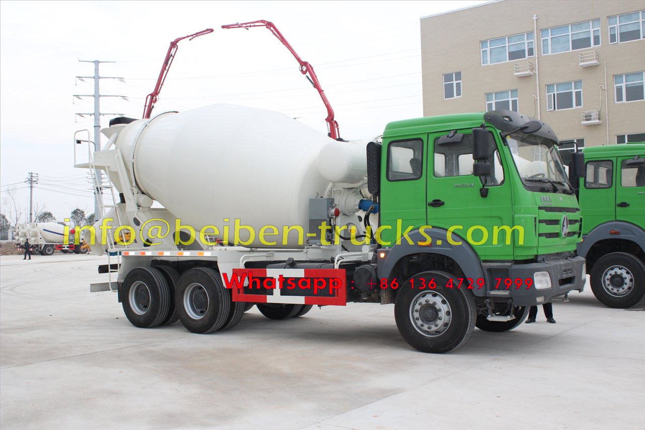 Famous brand Beiben 336hp concrete mixer truck cheap price 