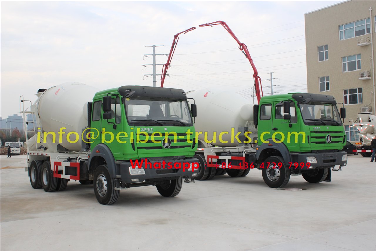 Famous brand Beiben 336hp concrete mixer truck cheap price 