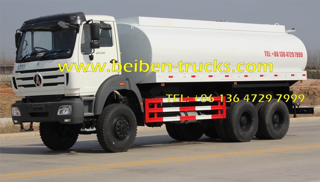 20m3 BEIBEN Water transportation stainless steel water tank truck 