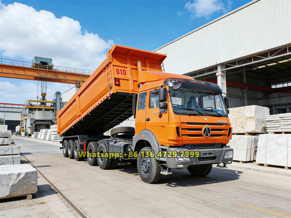 Beiben 6x4 tractor unit with dump truck trailer Beiben 6x4 tractor unit with dump truck trailer