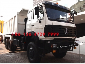 china beiben 6*4  dump truck with 360 hp engine