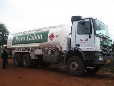 BENZ 20 CBM fuel tanker trucks export to GABON country