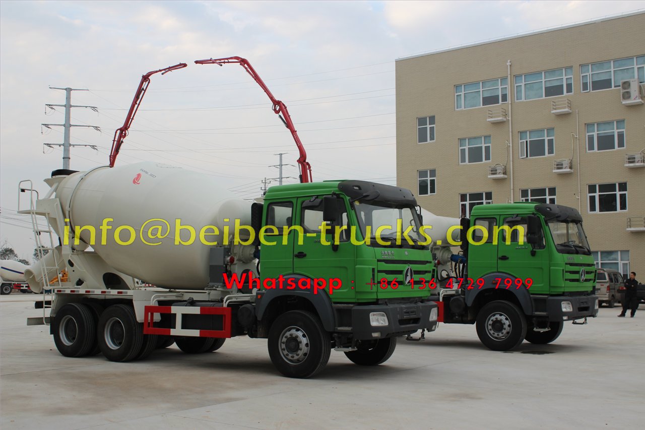 Baotou beiben heavy duty mixer truck 