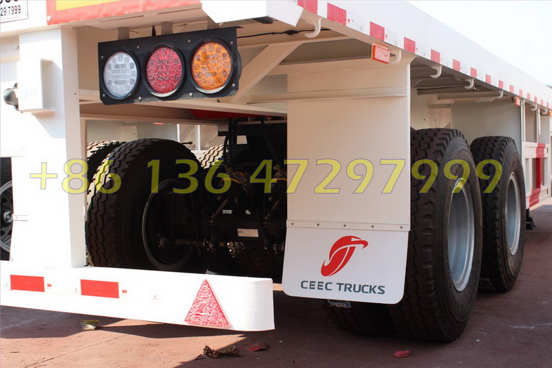 60 T heavy duty bogie suspension container semitrailer for CONGO