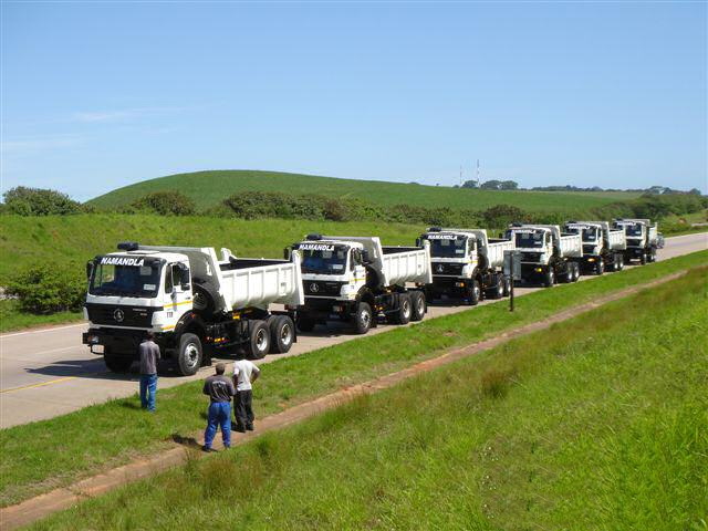6 units power star 40 T dump trucks export to south africa customer
