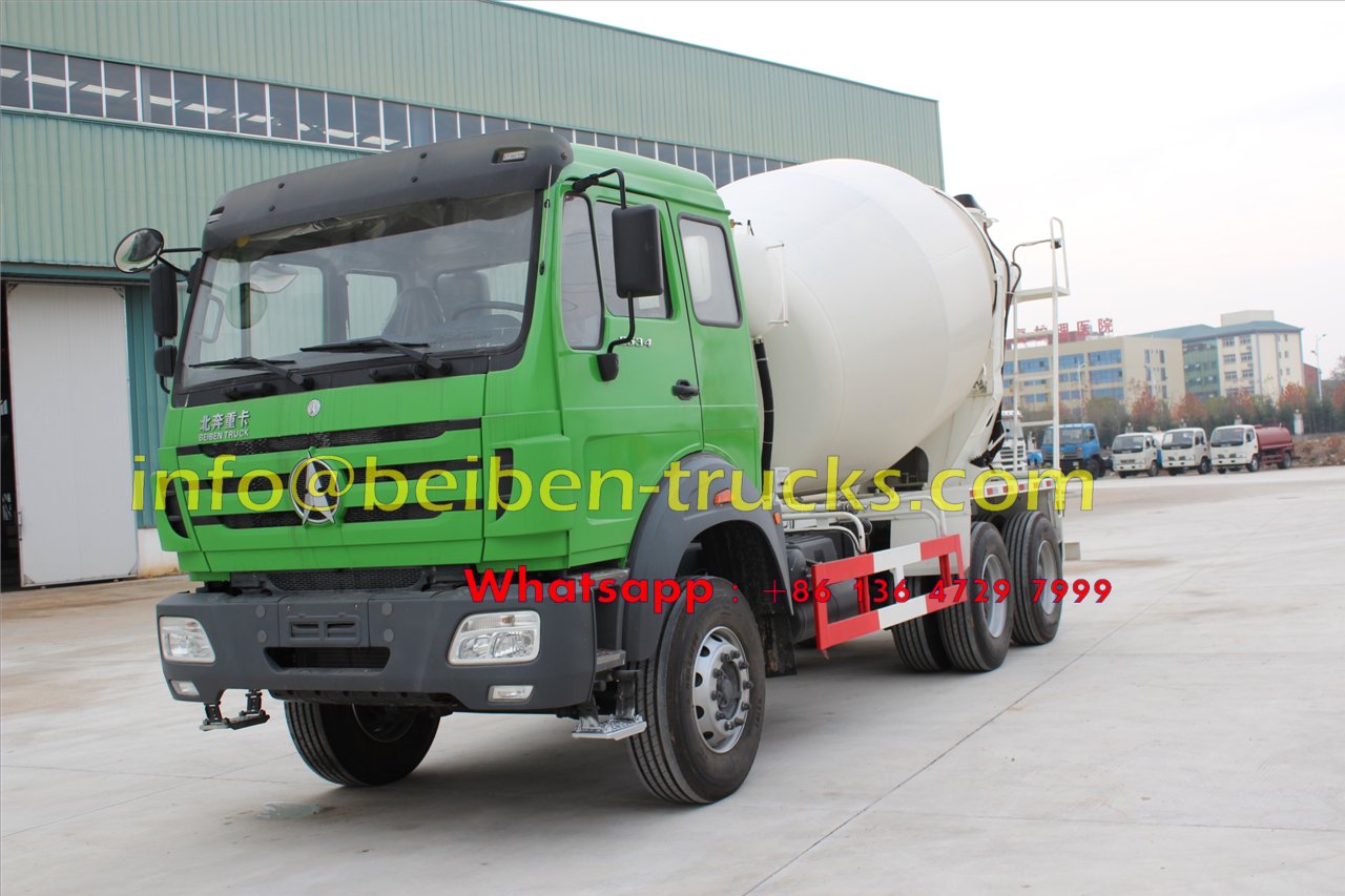 Beiben 2534 concrete mixer truck testing in our plant