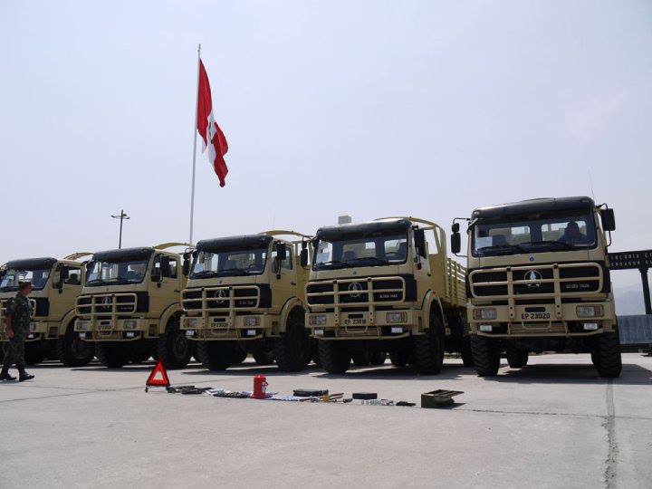 Peru Military force apply beiben all wheel drive trucks