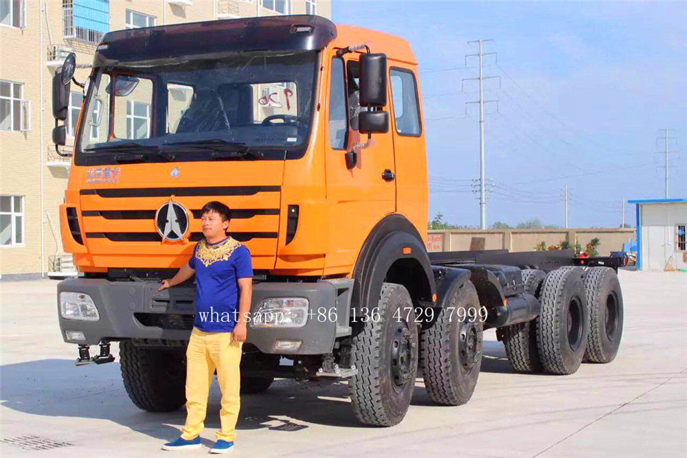 Cote divoire- 15 units beiben 8×4 truck chassis are exported 