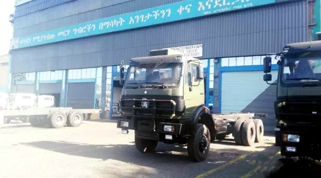 100 units beiben 4*4 truck SKD parts are exported to enthopian customer