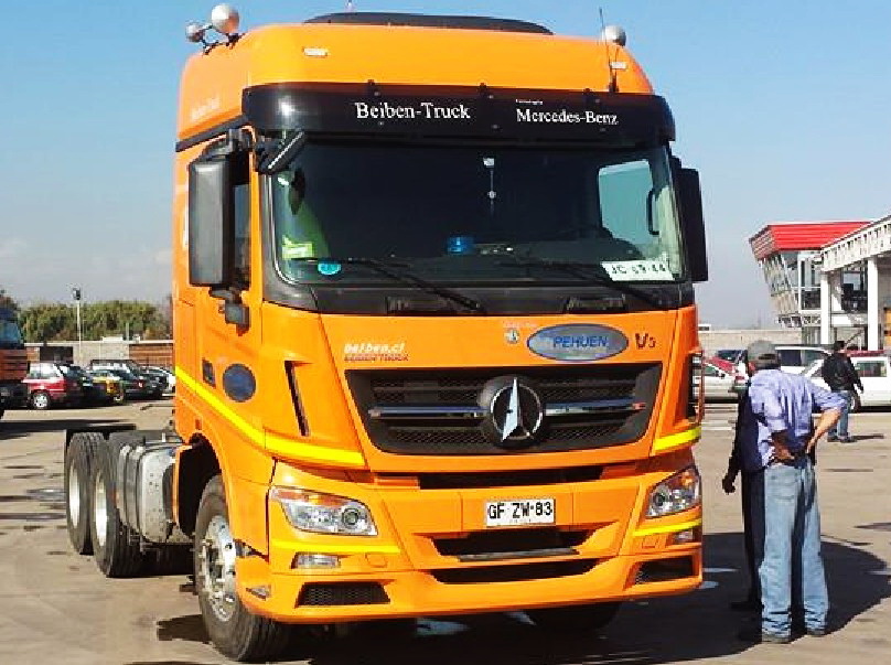 Beiben V3 tractor truck in road test 