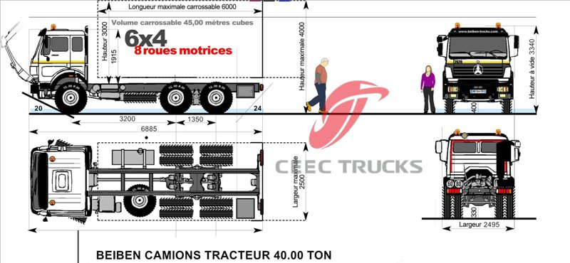 North Benz heavy tractor truck 480hp