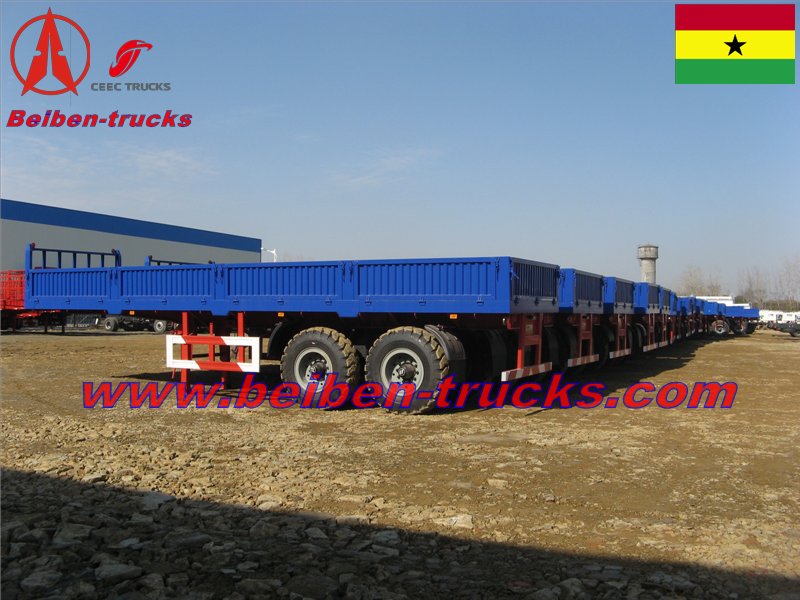 60 T heavy duty bogie suspension cargo semitrailer 