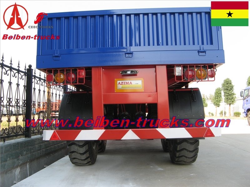 60 T heavy duty bogie suspension cargo semitrailer 