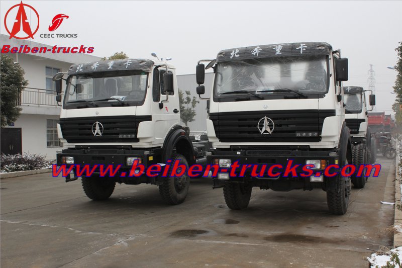 congo customer order 10 units beiben 6 wheel drive truck chassis 