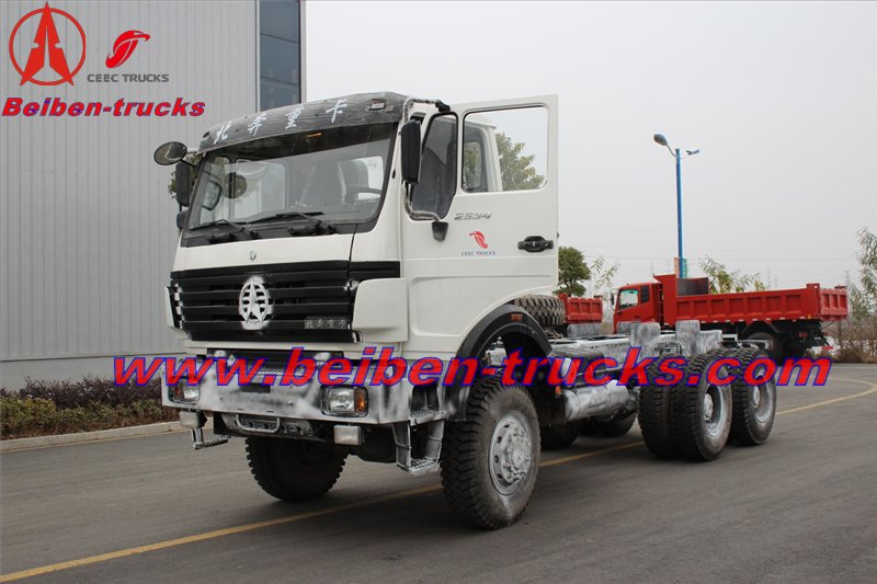 congo customer order 10 units beiben 6 wheel drive truck chassis 