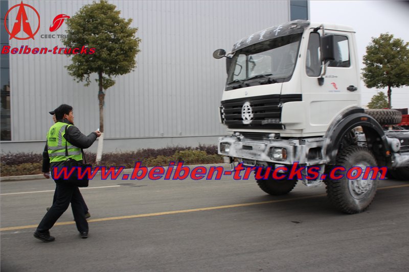 congo customer order 10 units beiben 6 wheel drive truck chassis 