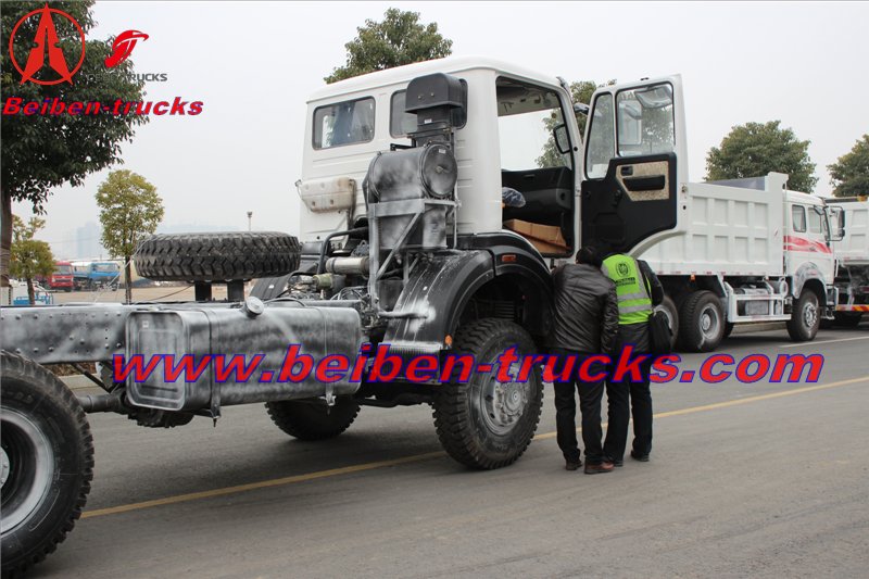 congo customer order 10 units beiben 6 wheel drive truck chassis 