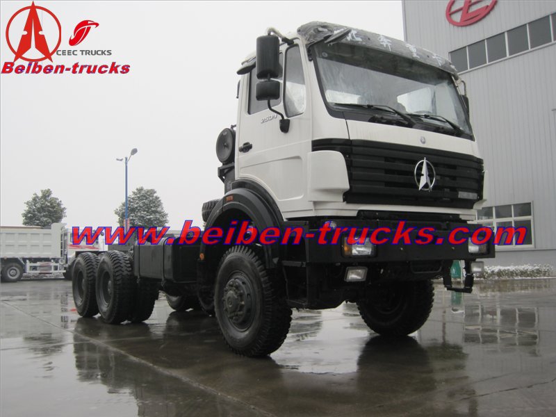 congo customer order 10 units beiben 6 wheel drive truck chassis 