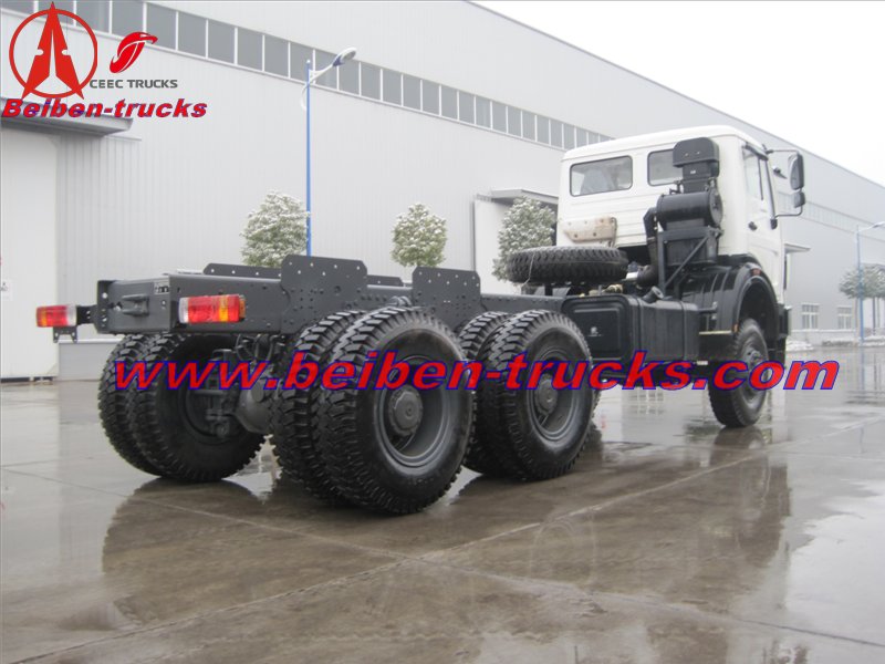 congo customer order 10 units beiben 6 wheel drive truck chassis 