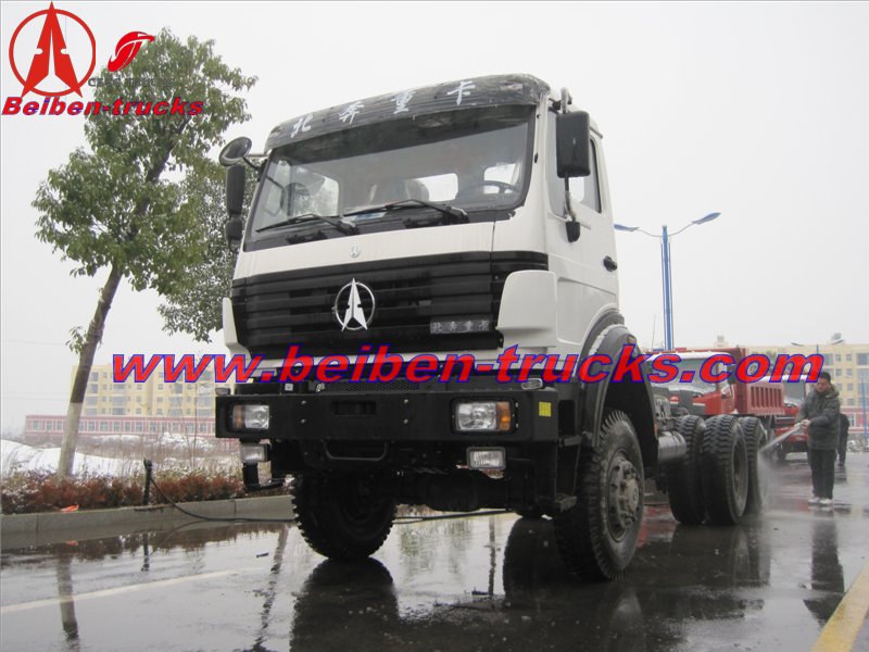 congo customer order 10 units beiben 6 wheel drive truck chassis 