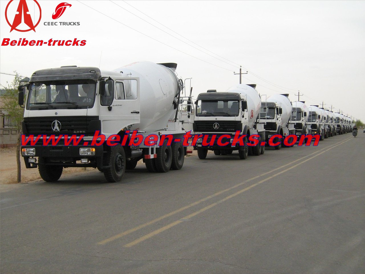 beiben 10 CBM concrete mixer truck in indonesia 