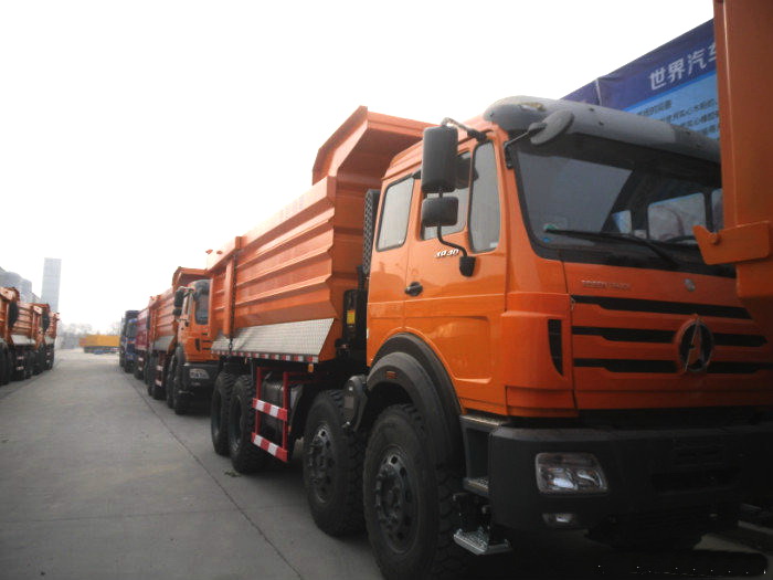 12 wheeler beiben dump trucks are exported to mogolia country. 