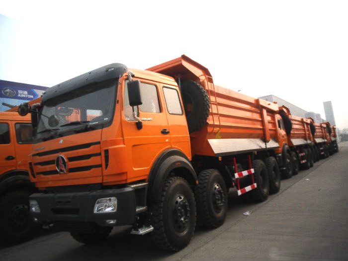 12 wheeler beiben dump trucks are exported to mogolia country. 