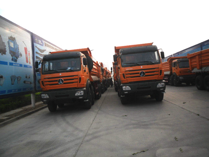 12 wheeler beiben dump trucks are exported to mogolia country. 