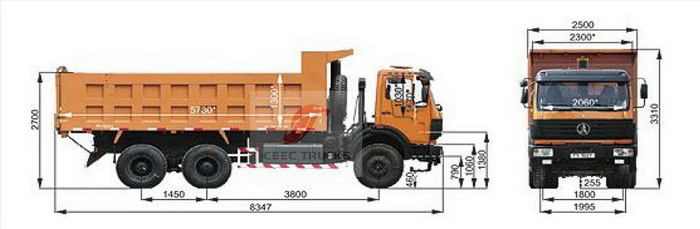 China beiben 10 wheeler dump truck manufacturer