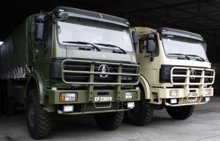 beiben military truck for peru
