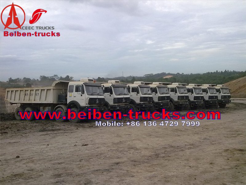 north benz 12 wheeler dump trucks for exporting 