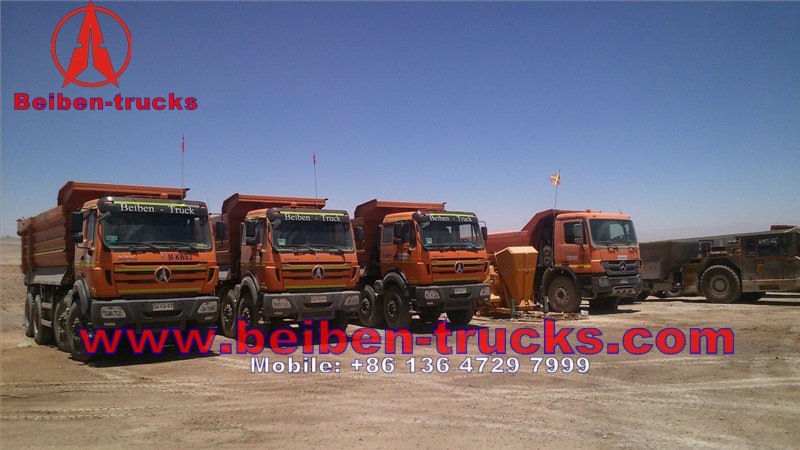 north benz 12 wheeler dump trucks for exporting 