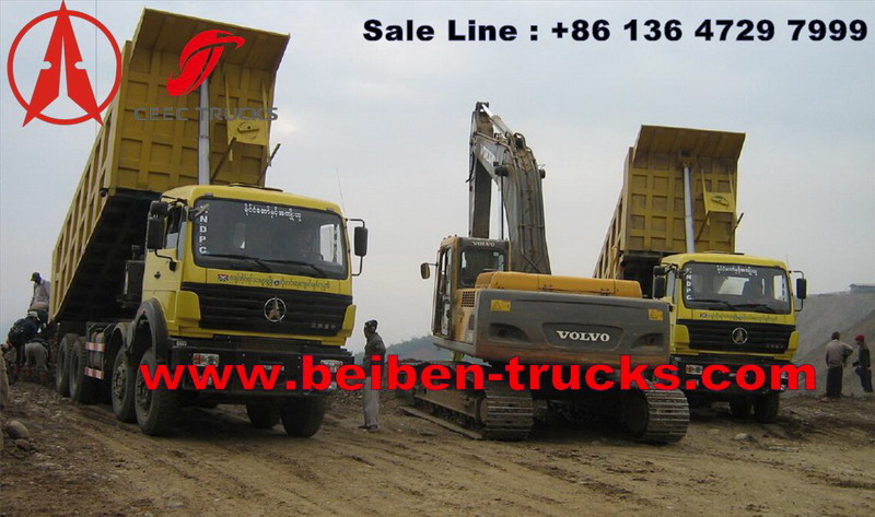 north benz 12 wheeler dump trucks for exporting
