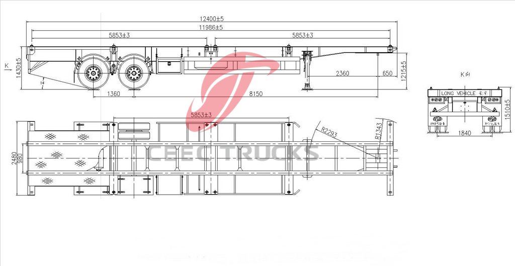 china 2 axle bogie suspension semitrailer manufacturer