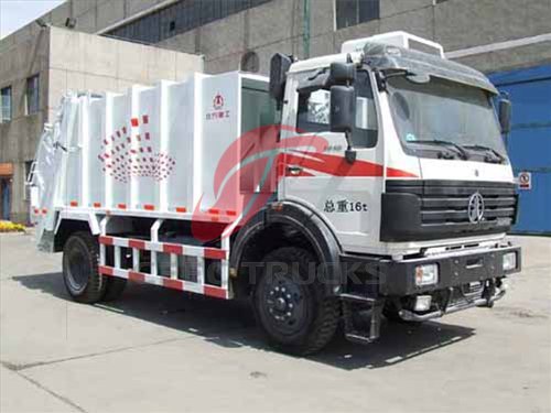 north benz 10 cbm garbage compactor truck 