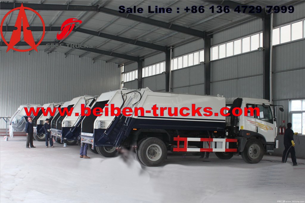 north benz 10 cbm garbage compactor truck