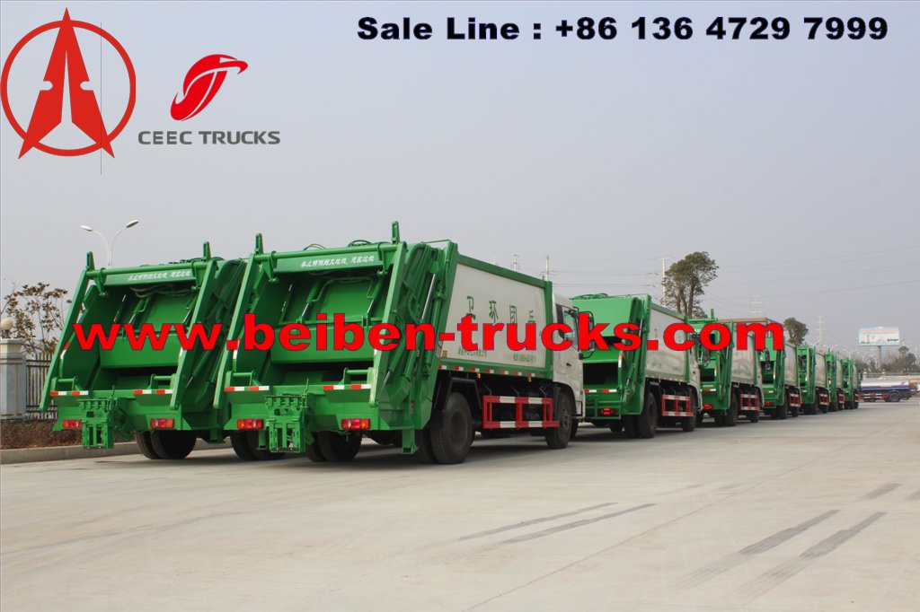 north benz 10 cbm garbage compactor truck