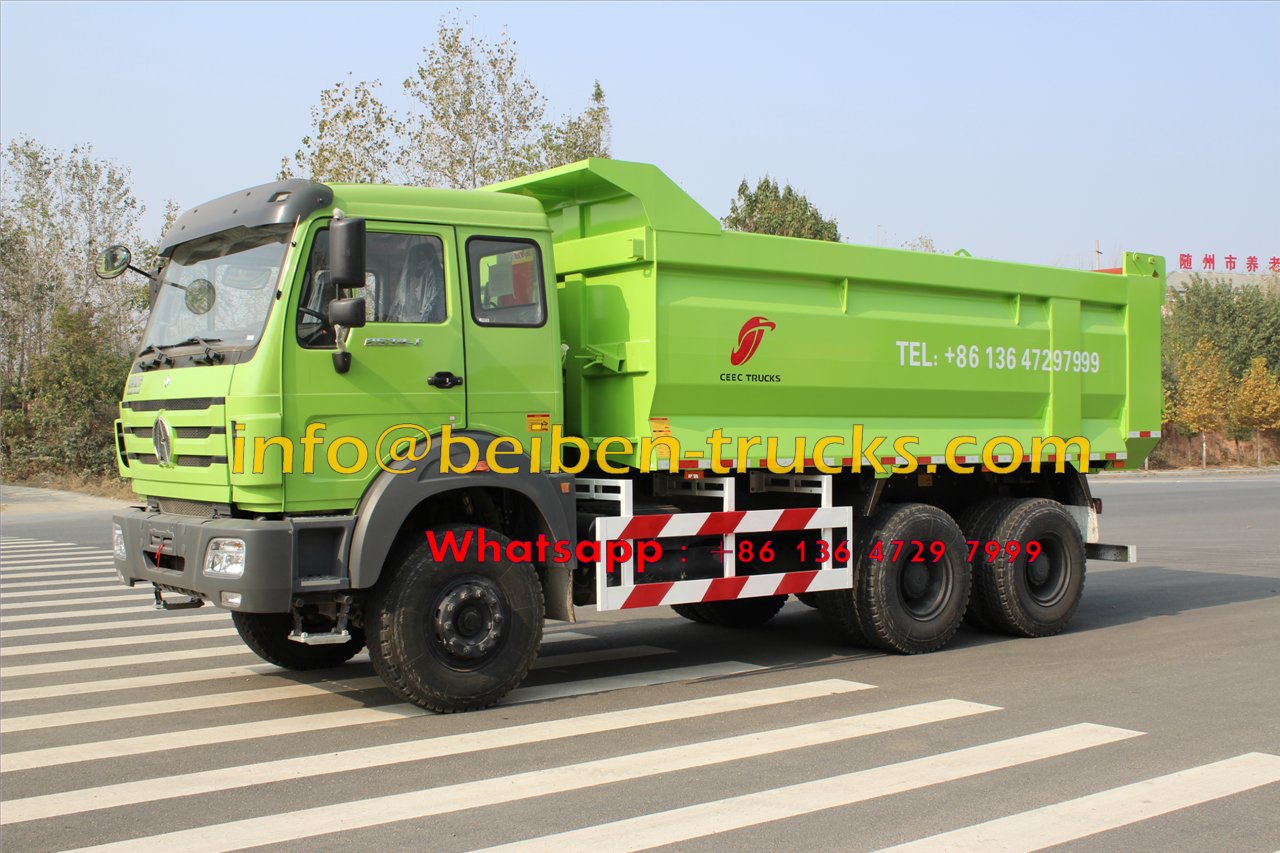 China manufacturer 10 wheel 20 ton sand tipper truck Beiben dump truck 
