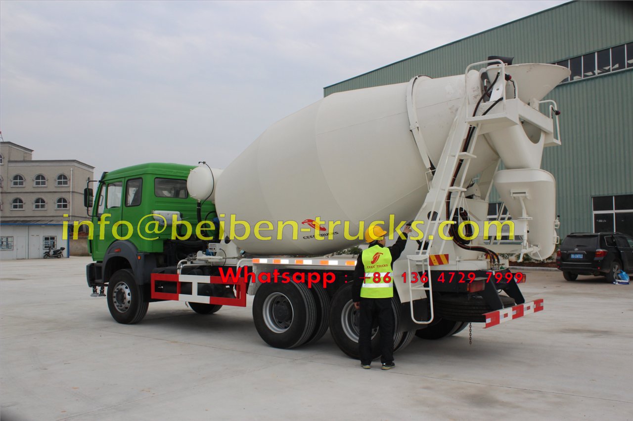 beiben 10 wheeler concrete mixer truck