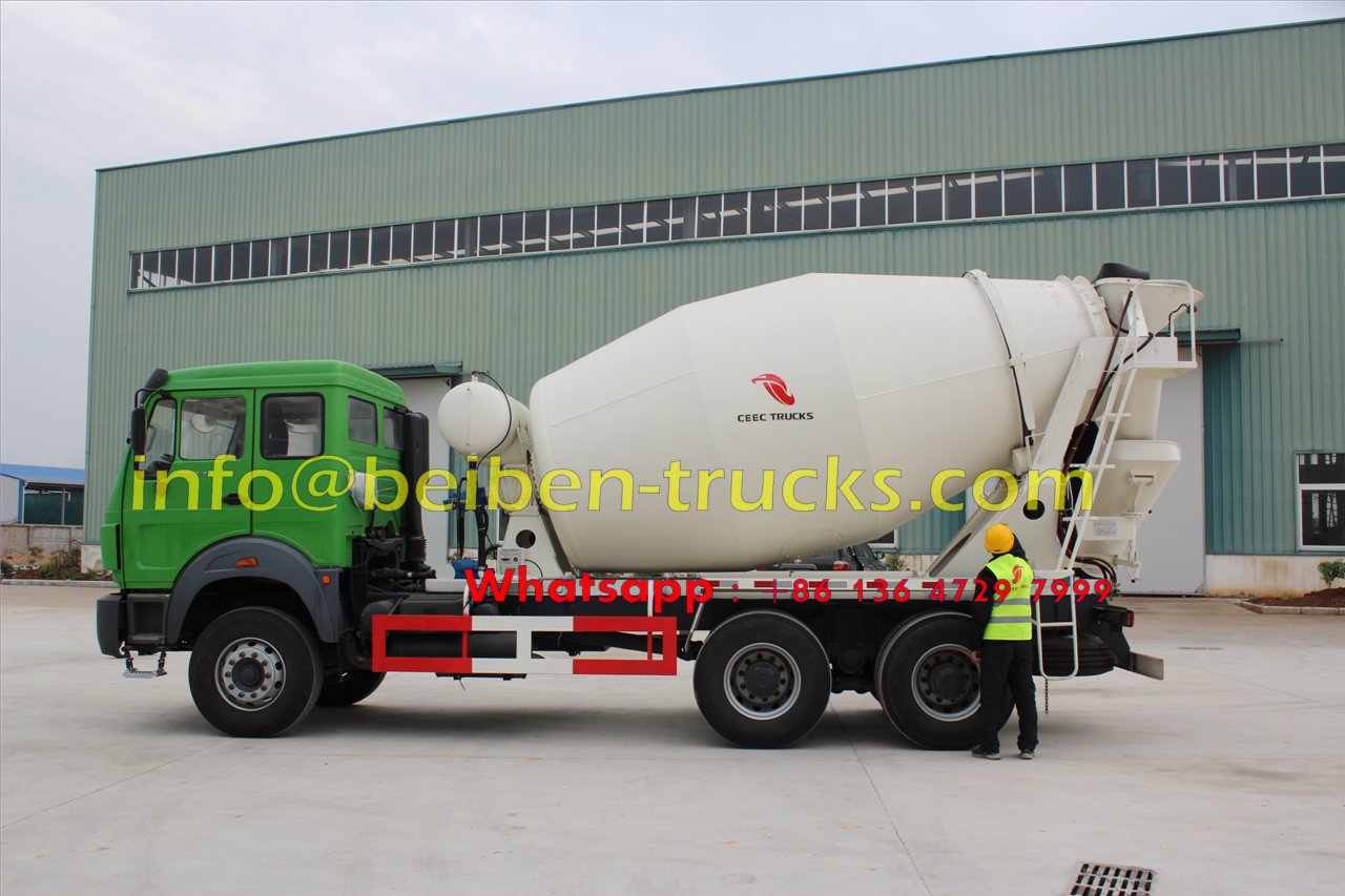 beiben 10 wheeler concrete mixer truck