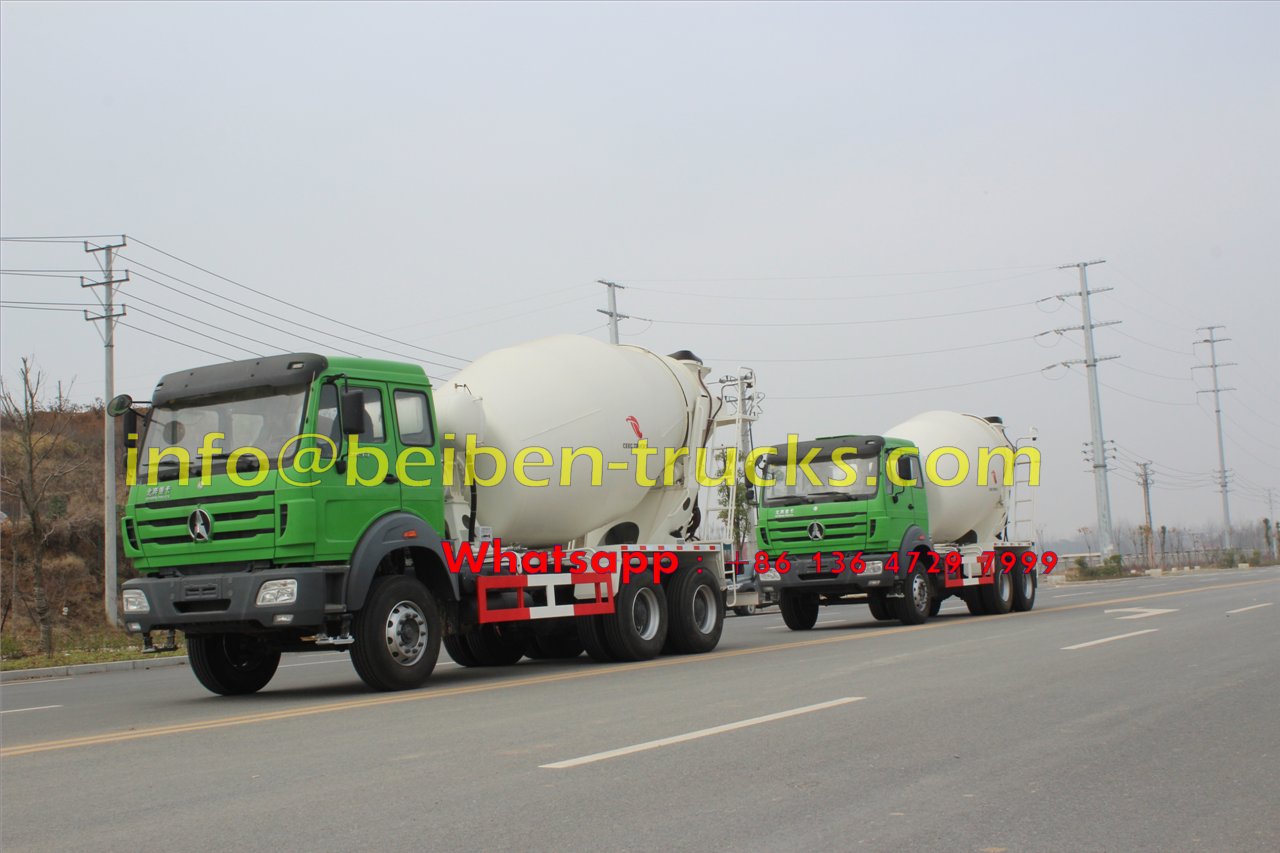 China Beiben 6x4 340hp 10 Cubic Meters Concrete Mixer Truck