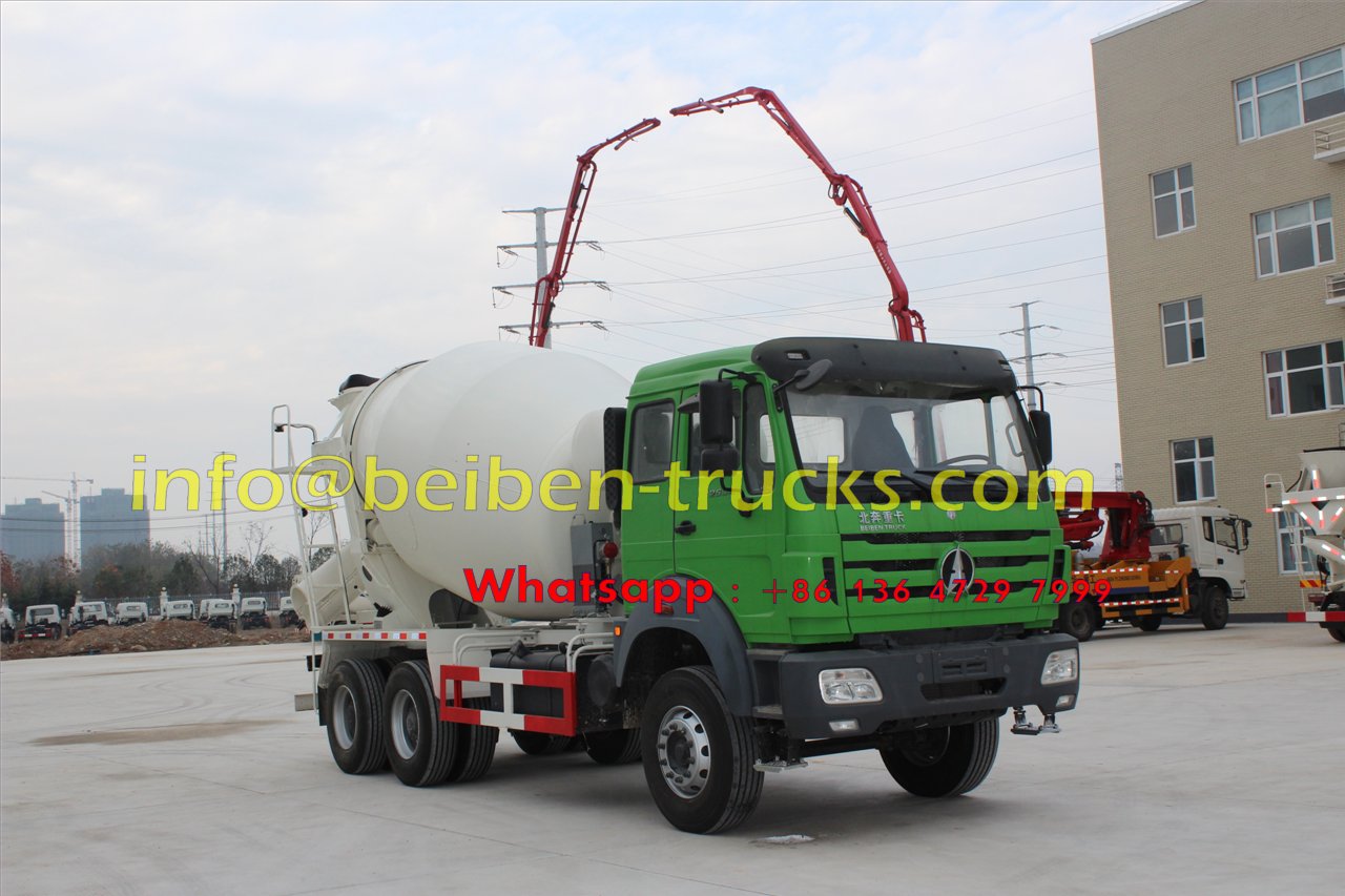 Using Benz technology Beiben 6x4 5m3 concrete mixer truck hydraulic pump 