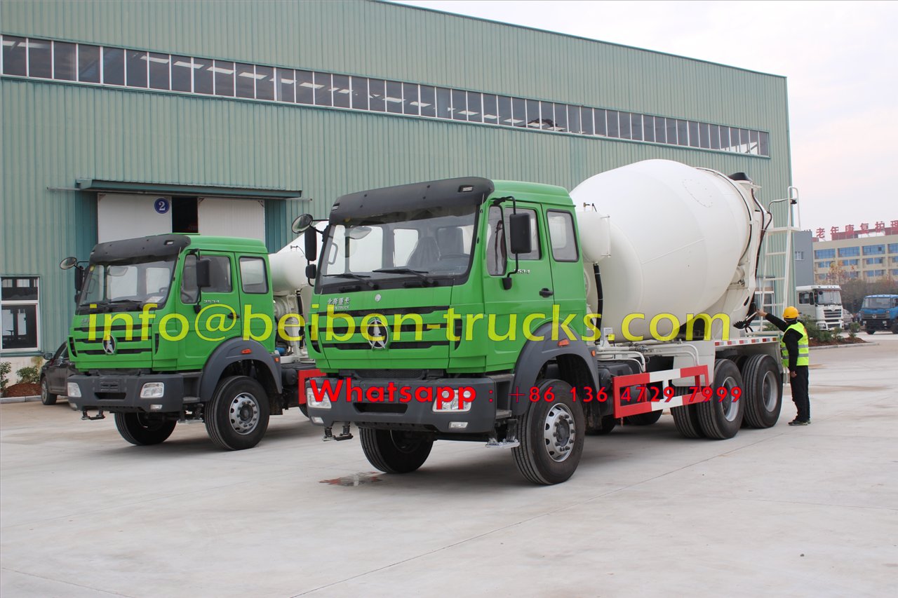 Famous brand Beiben 336hp concrete mixer truck cheap price 