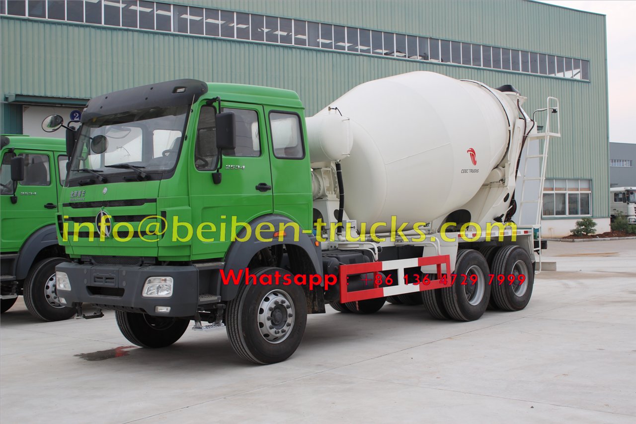 Famous brand Beiben 336hp concrete mixer truck cheap price 