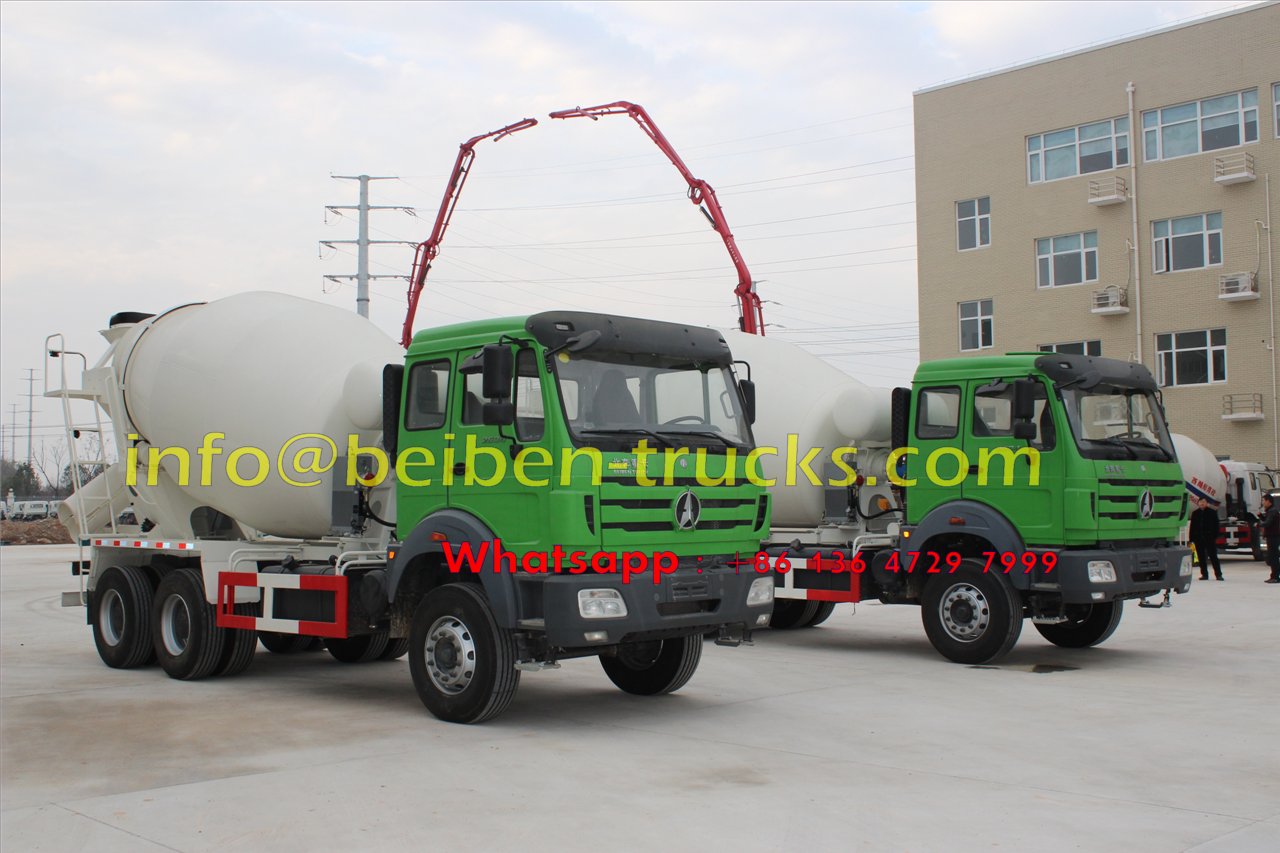 China famous brand Beiben 8 cubic meters concrete mixer truck 